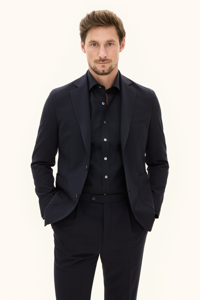 Regular Fit Seersuckerkavaj