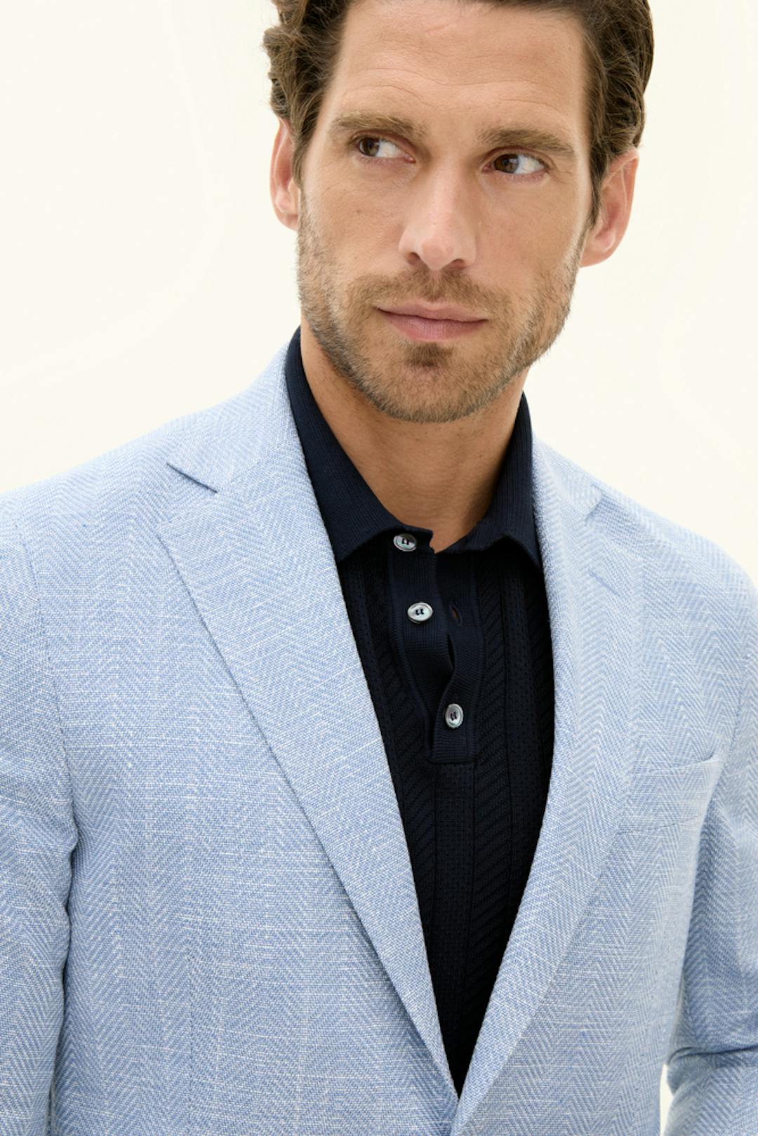 Regular Fit Herringbone structure Blazer