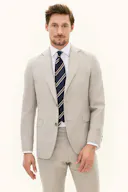 Regular Fit Struktureret Uld Blazer