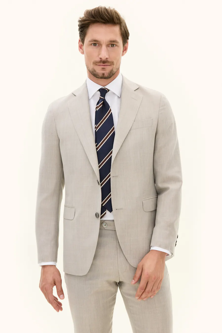 Regular Fit Struktureret Uld Blazer