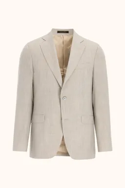 Regular Fit Struktureret Uld Blazer