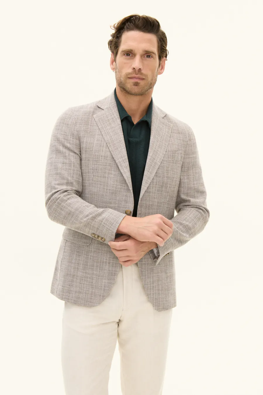 Regular Fit Strukturert Bomullsblazer