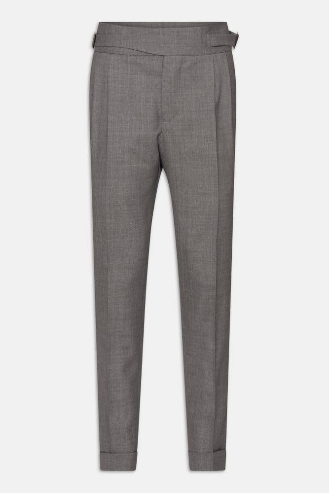 Slim Fit Ullbukser Høy Midje