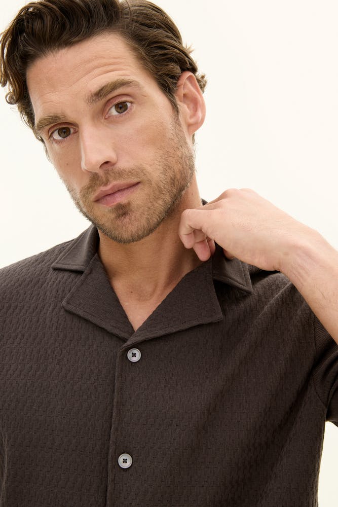 Regular Fit Structured Knit Shirt