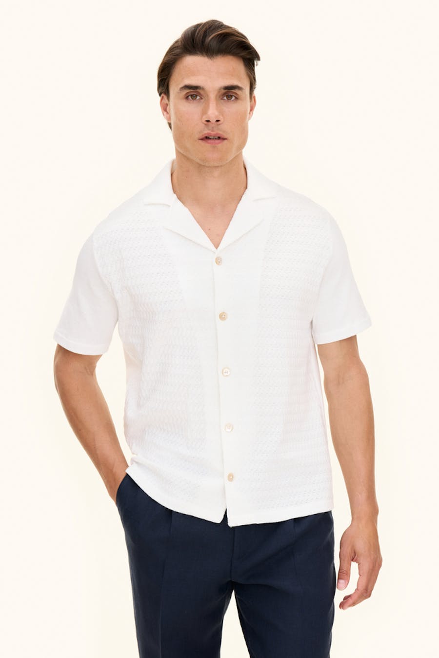 Regular Fit  Structured Knit Shirt