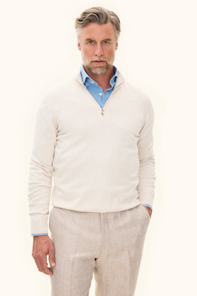 Regular Fit Half Zip Bomullsgenser