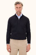 Regular Fit Half Zip Bomuld Sweater