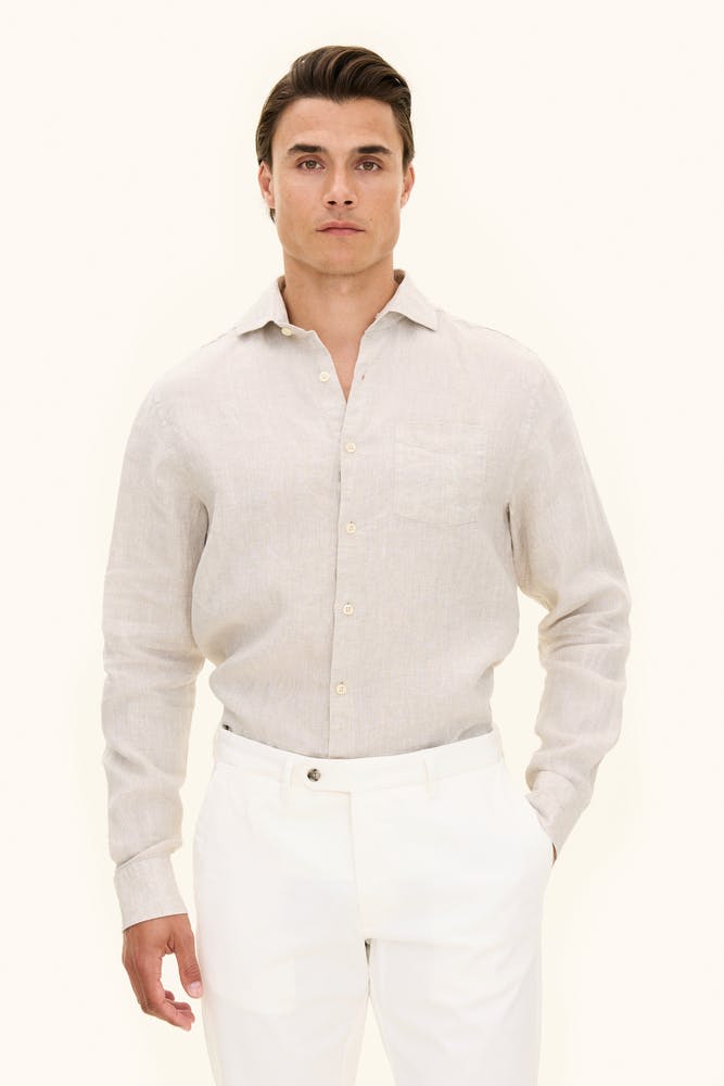 Regular Fit Wide Spread Linskjorte