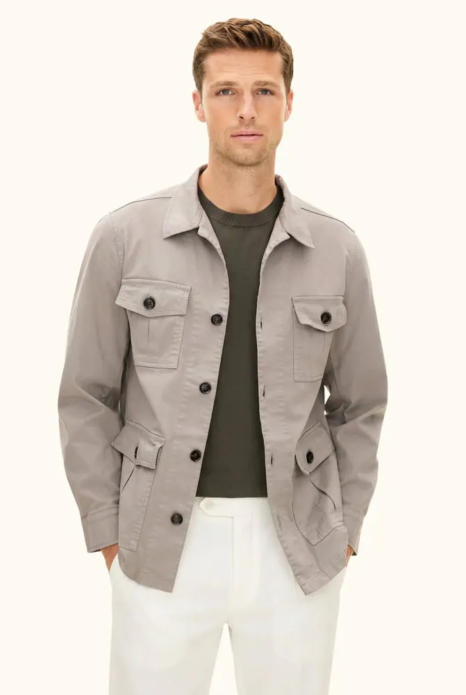 Regular Fit Safari Overshirt Bomullstwill