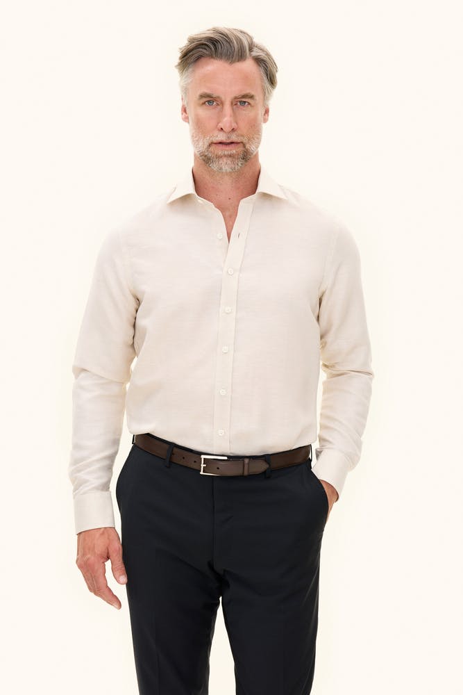 Slim Fit Cut Away Linskjorte