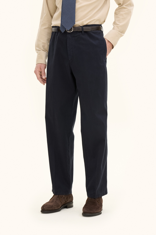 Wide Fit Bomullsbyxor Hög Midja