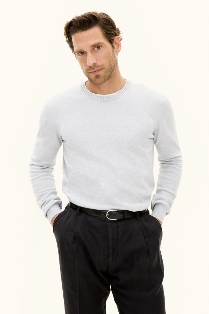 Regular Fit Rundhalset Genser Bomull-Kasjmir
