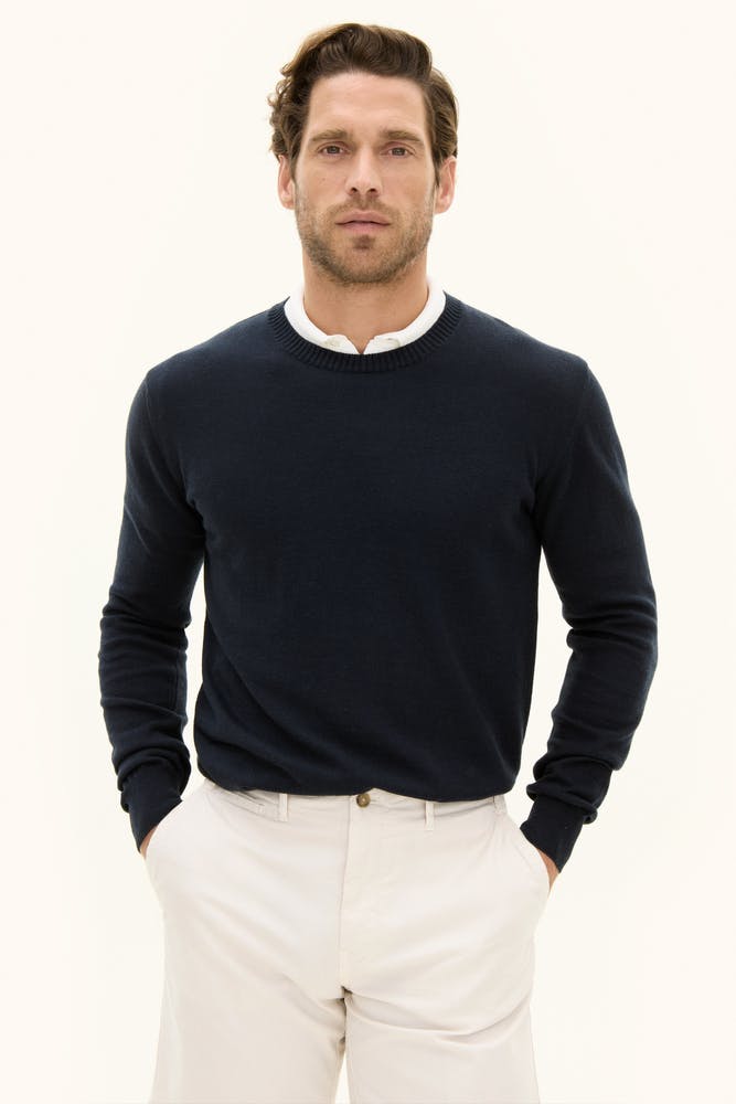 Regular Fit Rundhalset Genser Bomull-Kasjmir