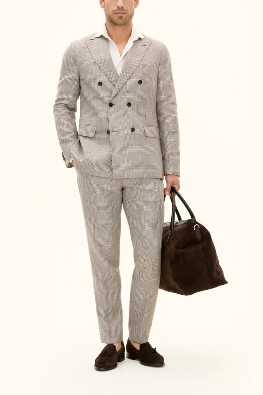 Regular Fit Dobbeltspent Lindress Glencheck