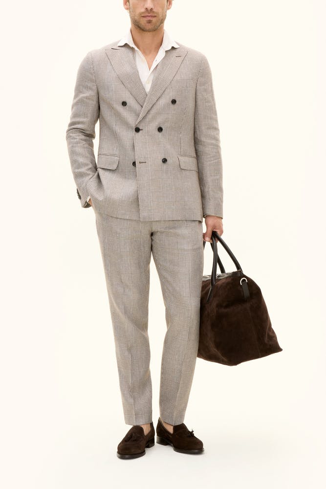 Regular Fit Dobbeltspent Lindress Glencheck