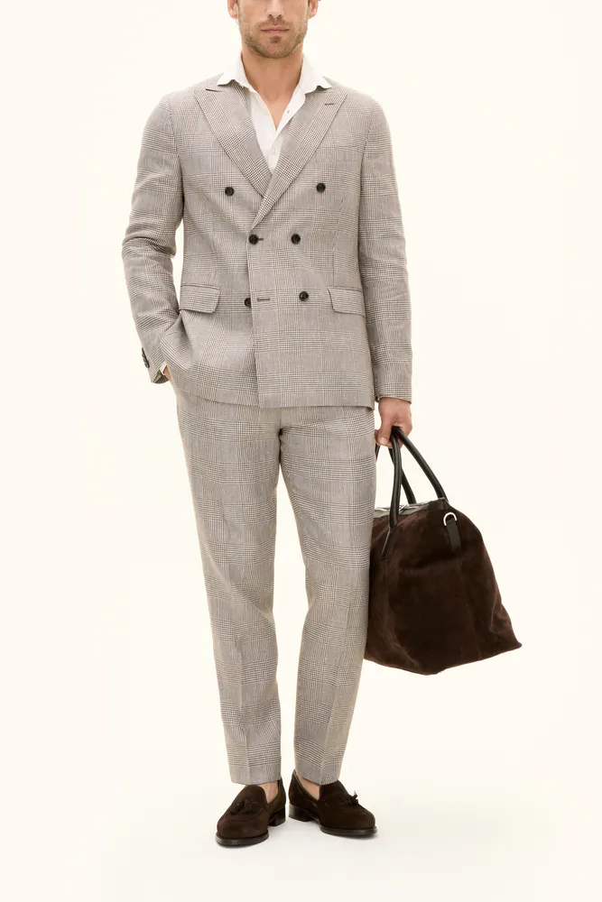 Regular Fit Dobbeltspent Lindress Glencheck