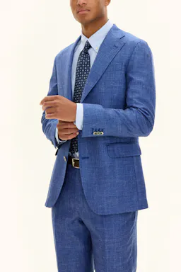 Regular Fit Linen Blend Twill Blazer