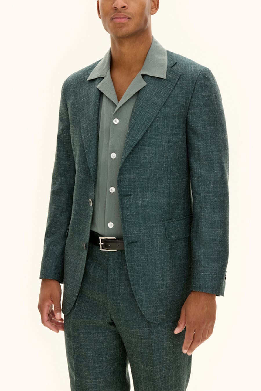 Regular Fit Linen Blend Twill Blazer