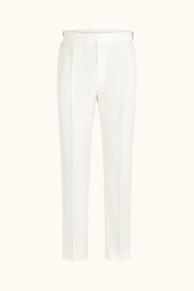 Regular Fit High Waist Shiny Twill Trousers