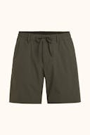 Regular Fit Drawstring Rip-Stop Stretch Shorts