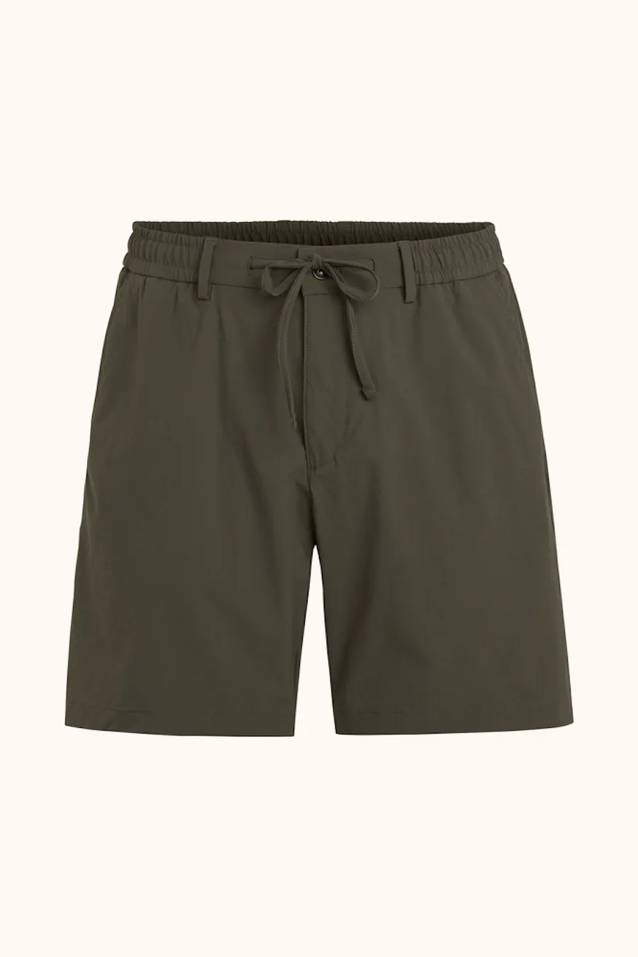 Regular Fit Drawstring Rip-Stop Stretch Shorts