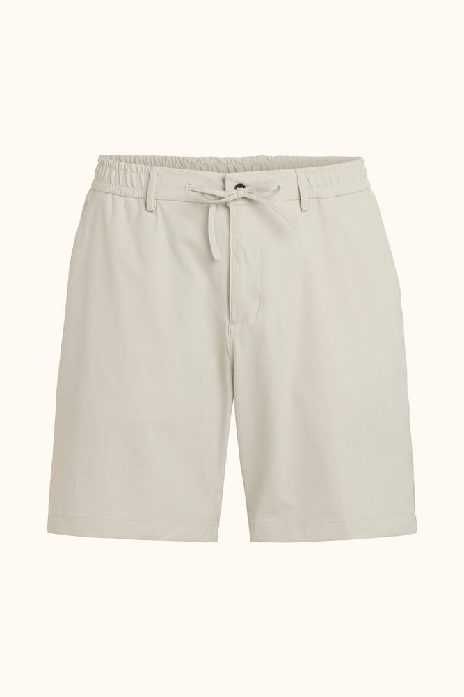 Regular Fit Drawstring Rip-Stop Stretch Shorts