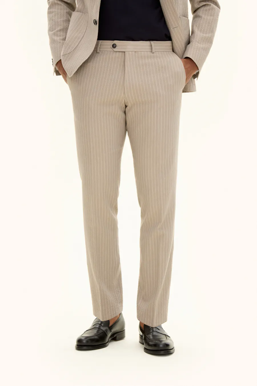 Regular Fit Seersucker Stripe Bukser