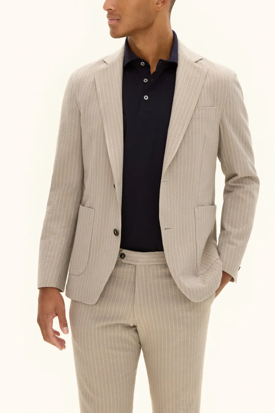 Regular Fit Seersuckerkavaj