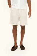 Regular Fit Garment Dye Linen Shorts