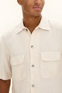 Regular Fit City Collar Garment Dye Linen Shirt
