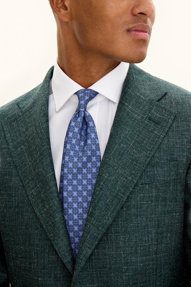 Blomstermønstret Slips Silke