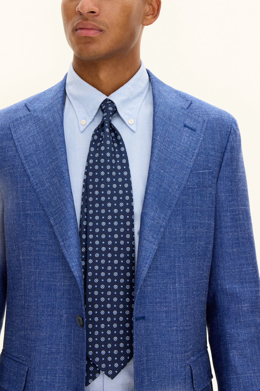 Blomstermønstret Slips Silke