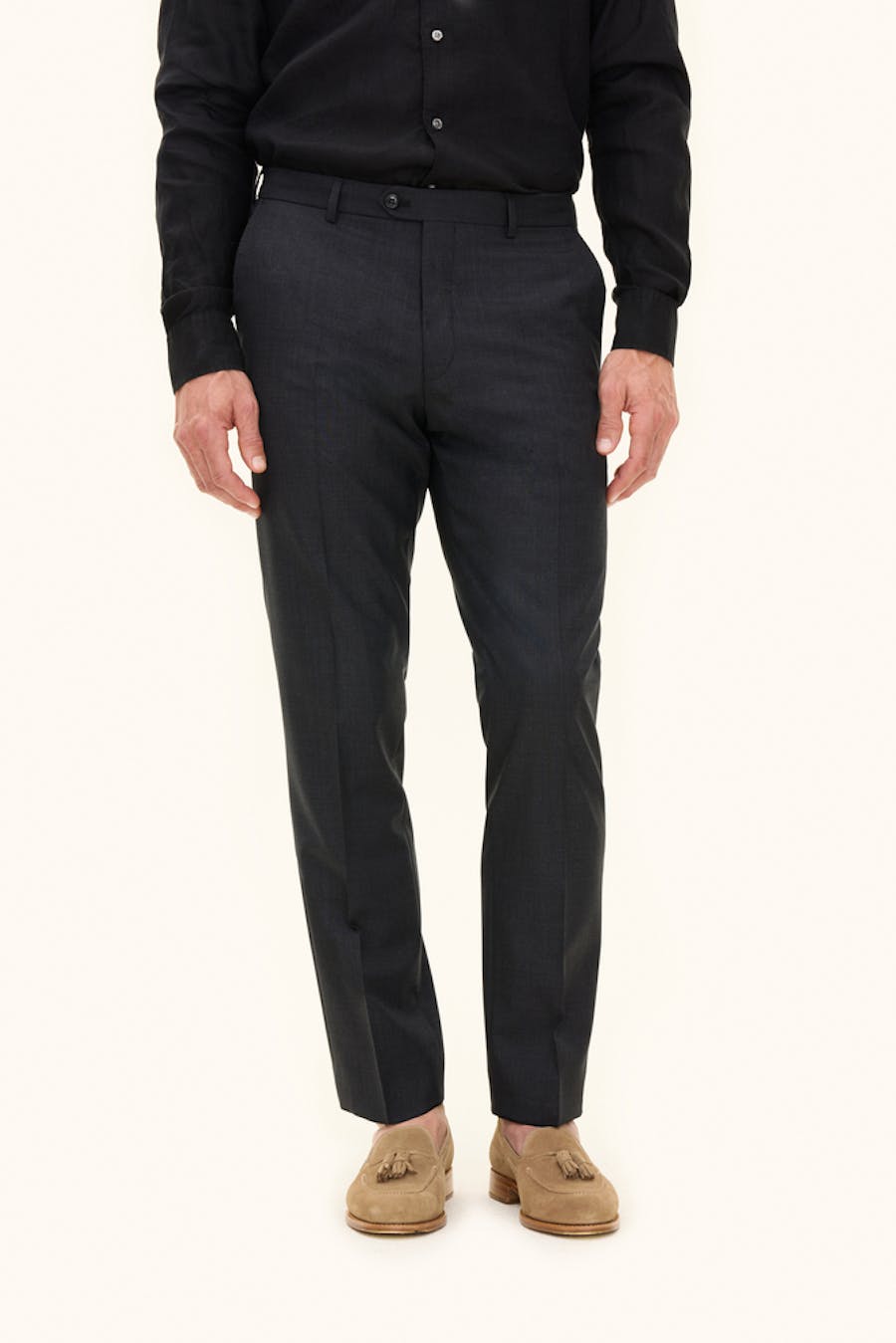 Regular Fit Microstructure Trousers