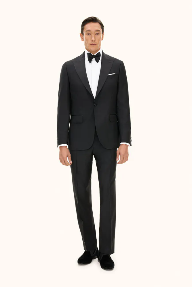 Regular Fit Microstructure Tuxedo Suit