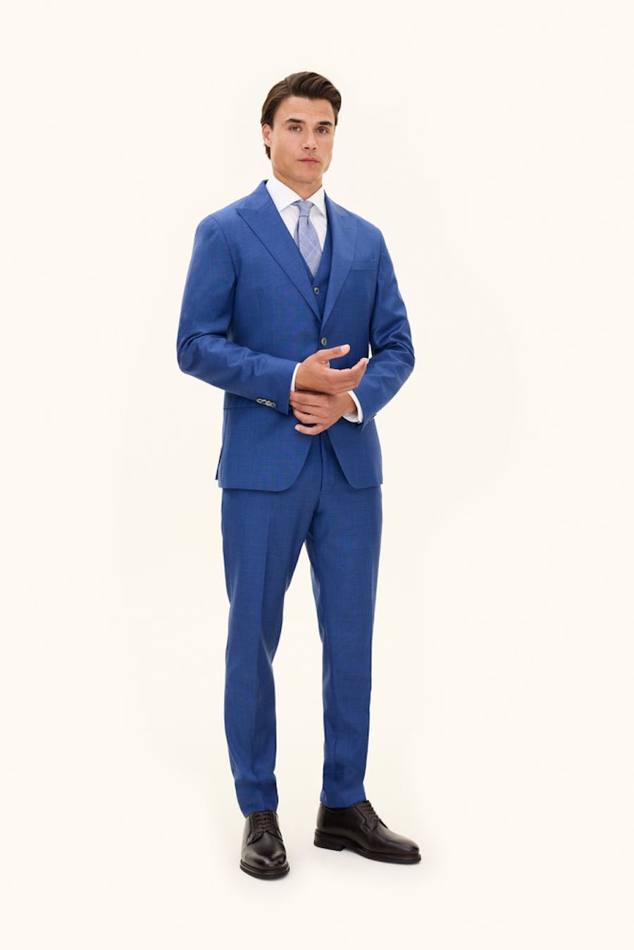 Regular Fit Tredelte Microstructure Jakkesæt