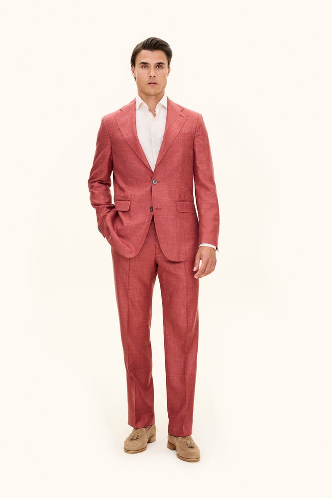 Regular Fit Hørblanding Twill Jakkesæt