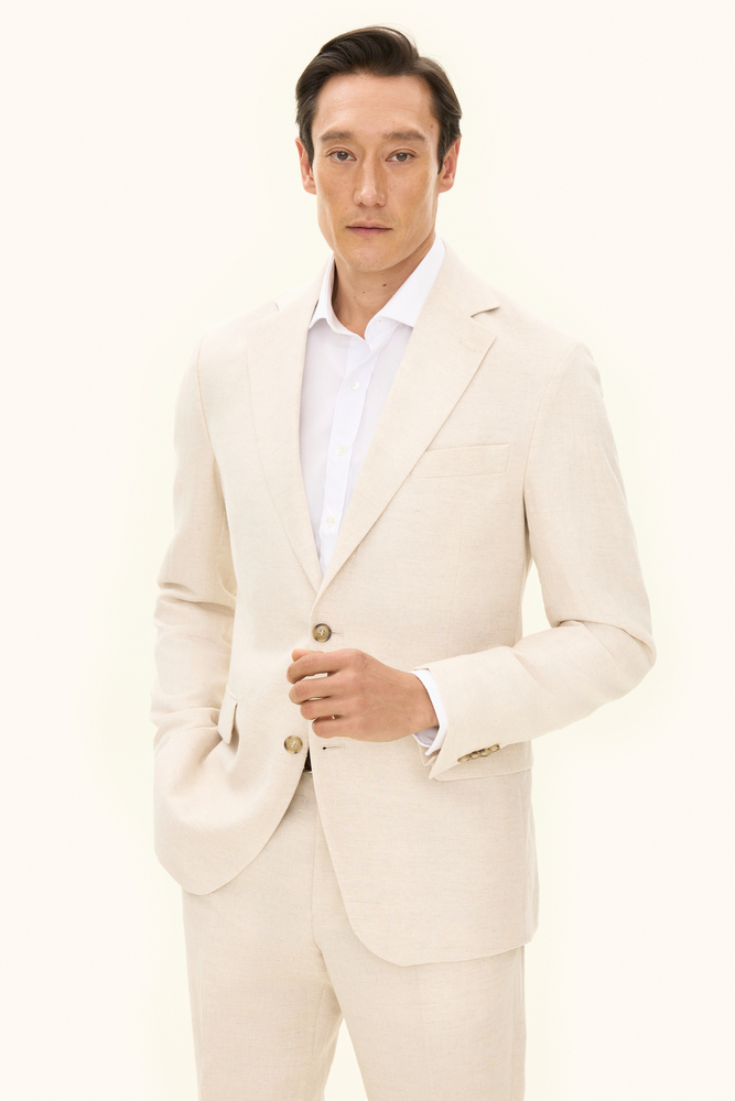 Regular Fit Linen Blazer