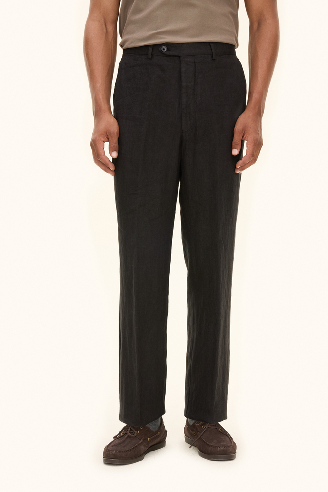 Regular fit Linnebyxor Hög midja