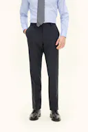 Regular Fit Striped Wool Trousers