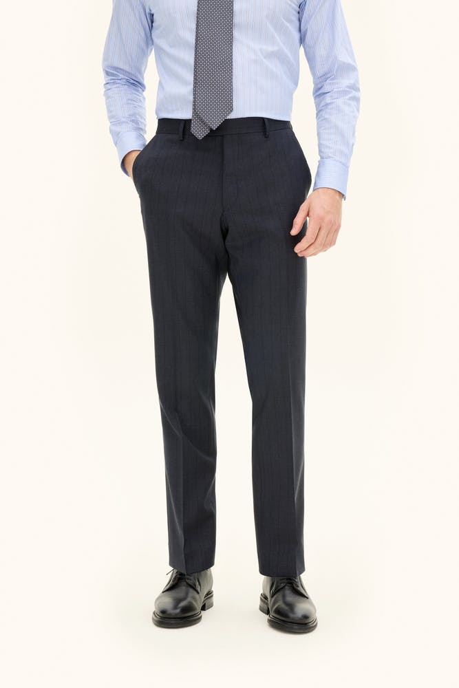 Regular Fit Stripete Ullbukser