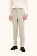 Regular Fit Flanellbukser Høy Midje