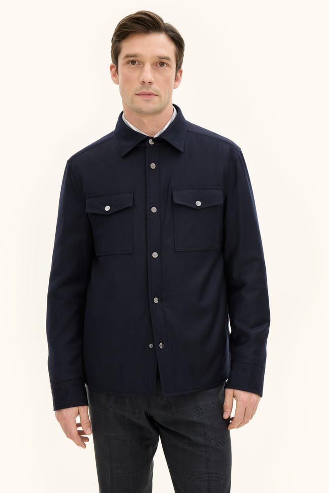 Regular Fit Vadderad Flanell Overshirt