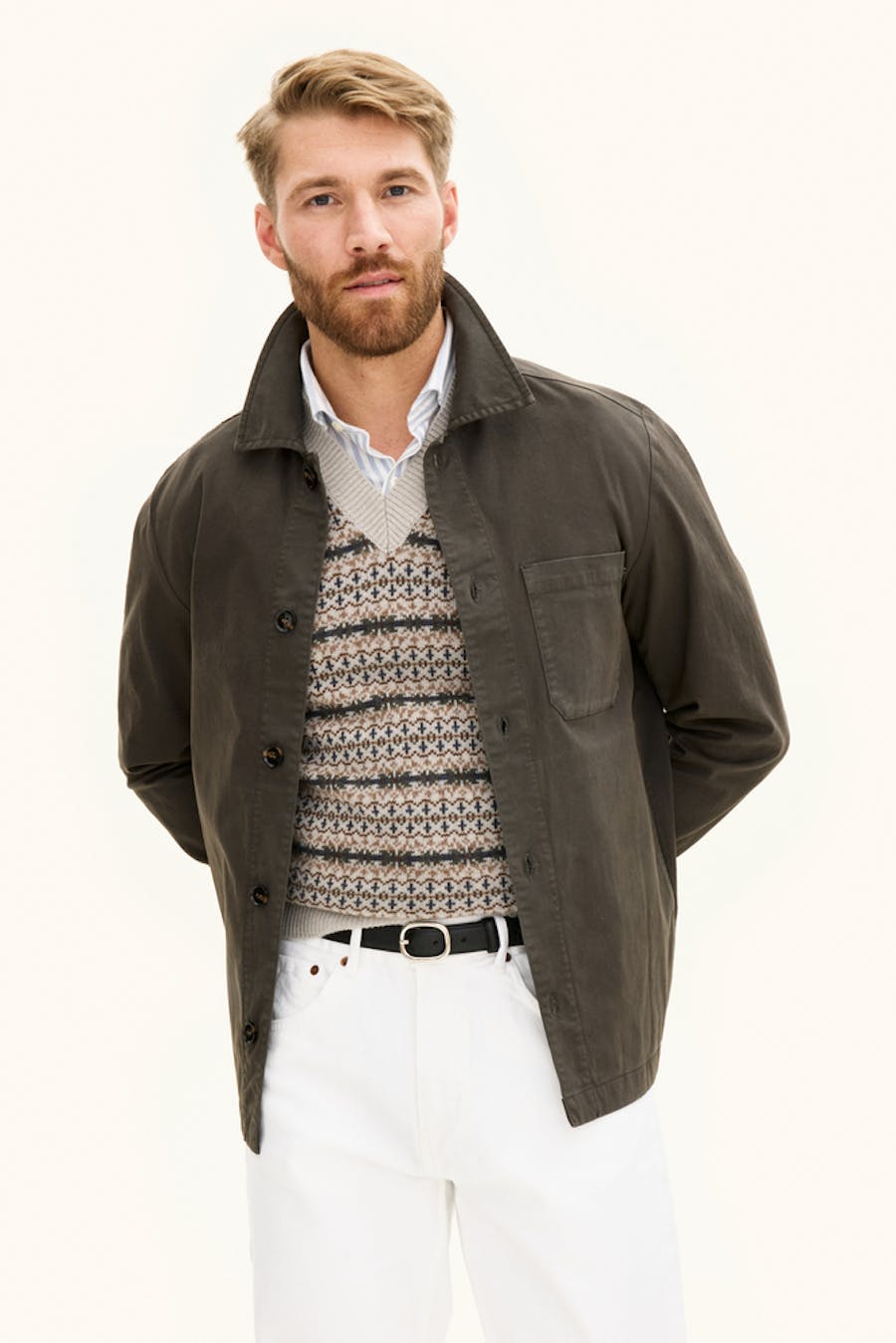 Regular Fit Overshirt Bomuldsstretch