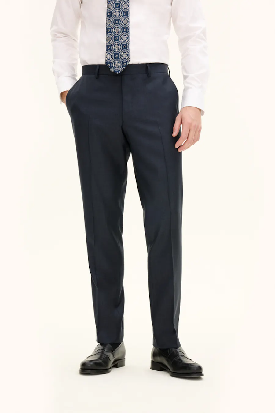 Regular Fit Släta Byxor