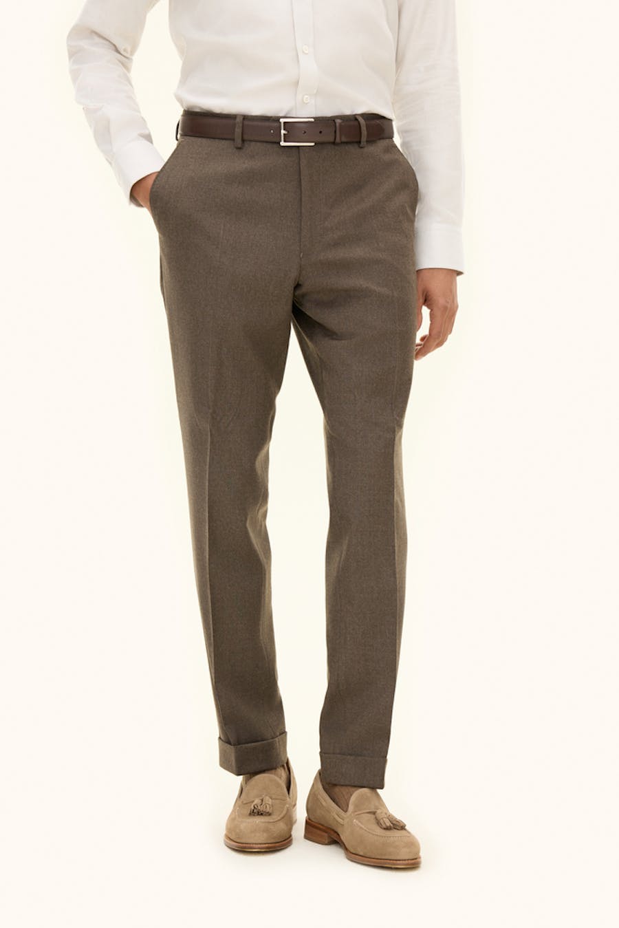 Slim Fit Flanellbukser