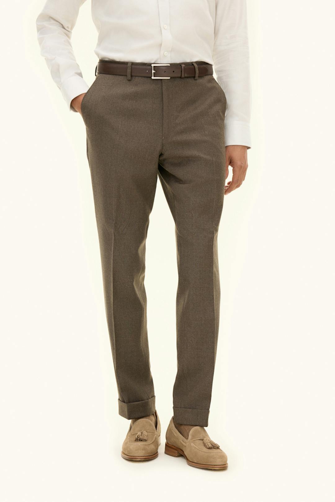 Slim Fit Stretch Flanellbukser
