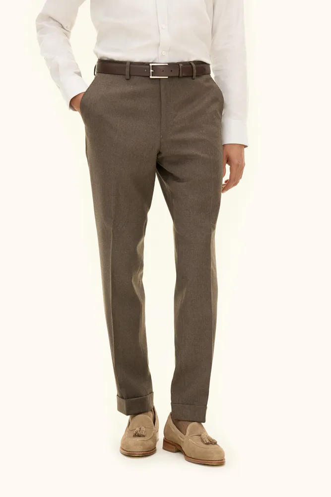 Slim Fit Flanellbyxor