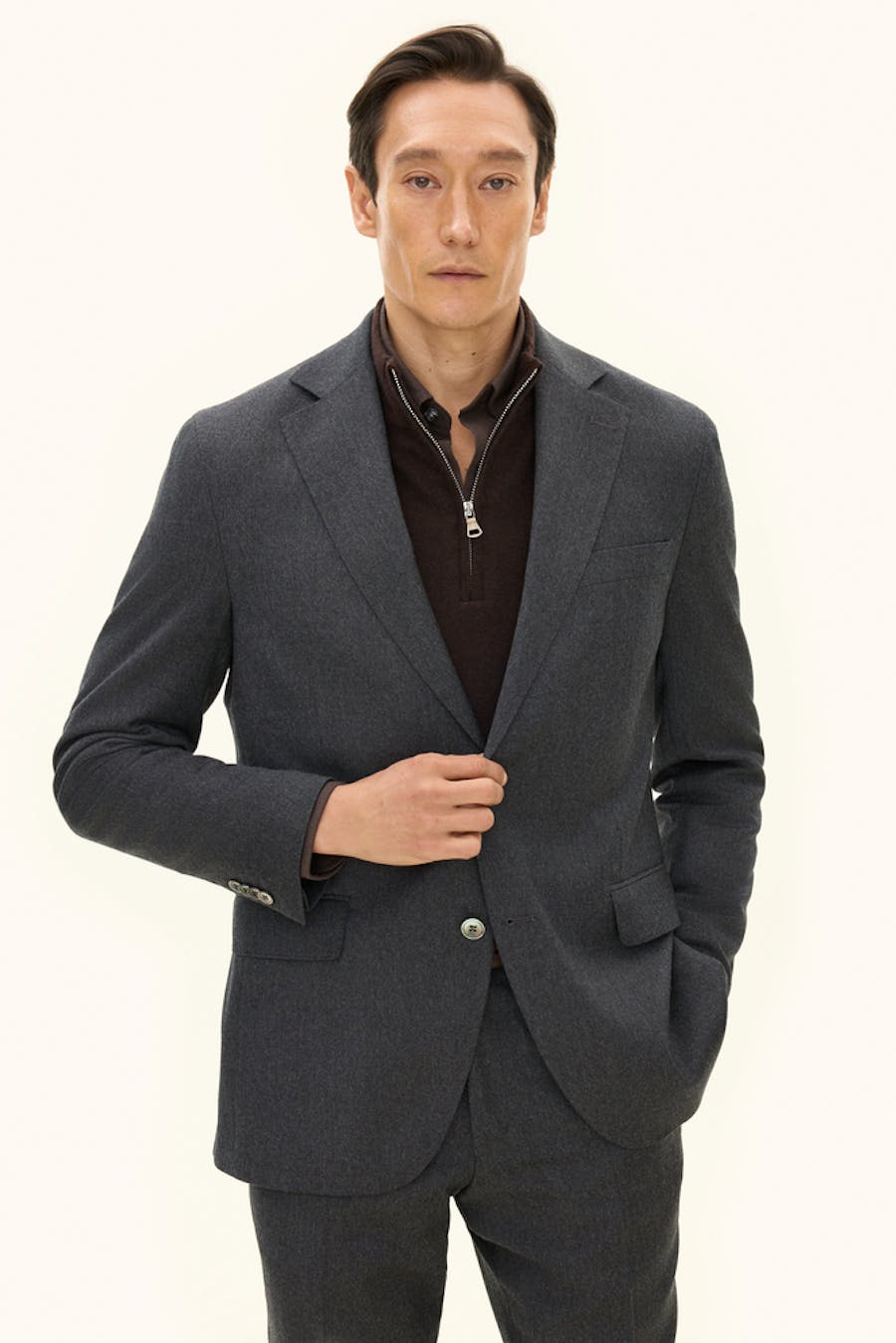 Regular Fit Flanell Blazer