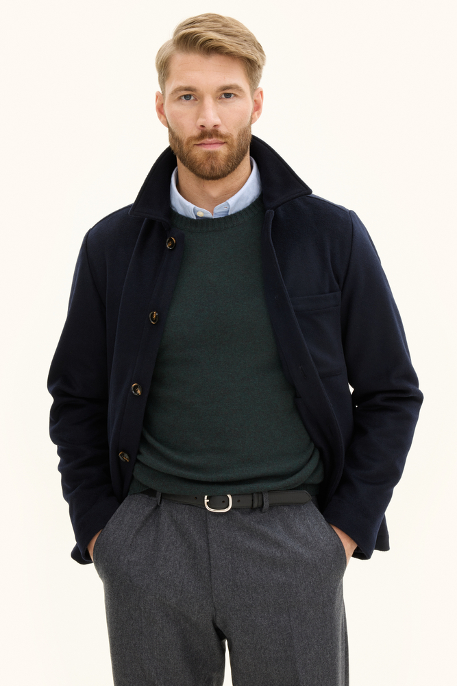 Regular Fit Overshirt Borstad Ull