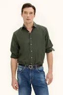 Regular Fit Cut Away Børstet Flanellskjorte